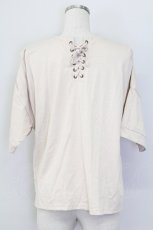 画像2: axes femme / 編上ロングTシャツ  ベージュ T-25-10-08-001-AX-TO-SA-ZI (2)