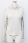 axes femme / ハイネックレースニットトップス  アイボリー T-25-10-08-010-AX-TO-SA-ZT