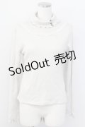axes femme / ハイネックレースニットトップス  アイボリー T-25-10-08-010-AX-TO-SA-ZI