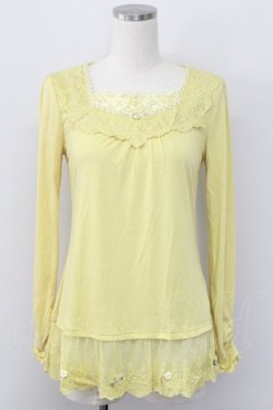 画像1: axes femme / 裾デコレーションインナーPO M イエロー T-25-10-08-012-AX-TO-SA-ZT