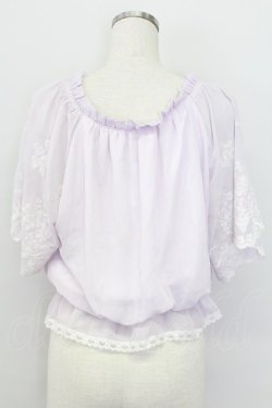 画像2: axes femme / 2WAY刺繍プルオーバー M ラベンダー T-25-10-08-017-AX-TO-SA-ZT