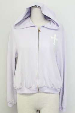画像1: E hyphen world gallery / ねこプリントパーカー  ラベンダー T-25-10-08-018-LO-TO-SA-ZT