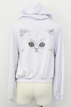 画像2: E hyphen world gallery / ねこプリントパーカー  ラベンダー T-25-10-08-018-LO-TO-SA-ZT