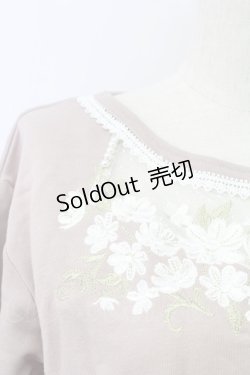 画像3: axes femme / フラワー刺繍裏毛トレーナー M ピンク T-25-10-08-019-AX-TO-SA-ZI