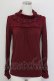 画像1: axes femme / レースハイネックカットソー  ボルドー T-25-10-08-022-AX-TO-SA-ZT (1)