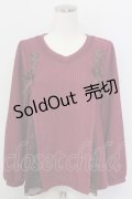 axes femme / レースアップトップス  ボルドー T-25-10-08-023-AX-TO-SA-ZI