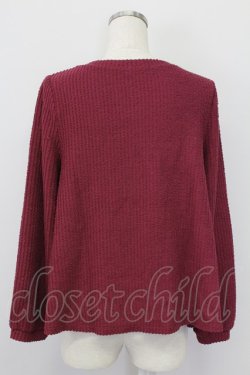 画像2: axes femme / レースアップトップス  ボルドー T-25-10-08-023-AX-TO-SA-ZT