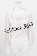 Ank Rouge / ハートビジューリボンセーラーブラウス  ピンク T-25-10-09-003-CA-BL-SA-ZI