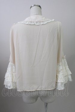画像2: axes femme kawaii / レーシー姫袖ブラウス  アイボリー T-25-10-09-004-AX-BL-SA-ZT