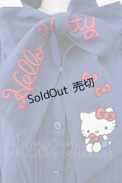 画像4: axes femme / ハローキティ刺繍ブラウス  ネイビー T-25-10-09-006-AX-BL-SA-ZI