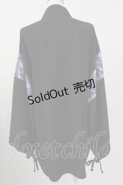 画像2: AXES-X / 和柄コラージュ羽織  黒 T-25-10-09-009-LO-TO-SA-ZI