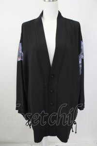 AXES-X / 和柄コラージュ羽織 M 黒 T-25-10-09-010-LO-TO-SA-ZI