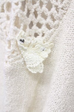 画像6: axes femme / パール付き肩レースサマーニット M アイボリー T-25-10-10-002-AX-TO-SA-ZT255