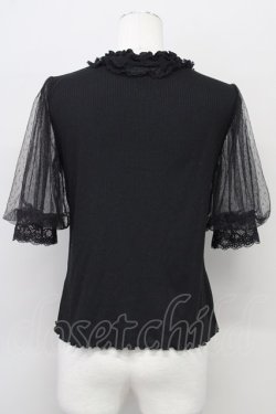 画像2: axes femme / スタンドフリルビジュープルオーバー M ブラック T-25-10-10-019-AX-TO-SA-ZT