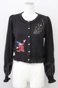 axes femme kawaii / 【Disney】ファンタジア／ニットカーデ M ブラック T-25-10-10-020-AX-TO-SA-ZT
