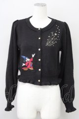 axes femme kawaii / 【Disney】ファンタジア／ニットカーデ M ブラック T-25-10-10-020-AX-TO-SA-ZT193