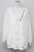 axes femme POETIQUE / セーラーロングカットカーディガン  ホワイト T-25-10-10-003-AX-TO-SA-ZT