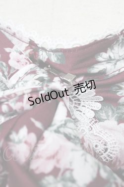 画像5: 【SALE】axes femme / ビッグリボン×ローズ柄ジャンパースカート  ワイン T-25-10-10-024-AX-OP-SA-ZT135