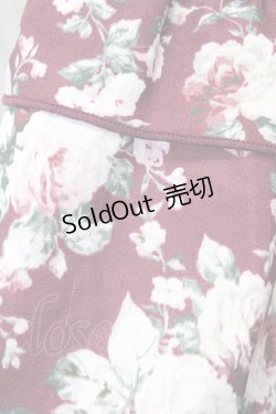 画像8: 【SALE】axes femme / ビッグリボン×ローズ柄ジャンパースカート  ワイン T-25-10-10-024-AX-OP-SA-ZT135