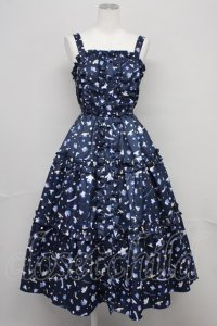 axes femme kawaii / シナモロールコラボジャンスカ M ネイビー T-25-10-10-025-AX-OP-SA-ZT135