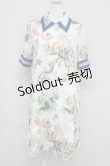 MILK / sea creaturesシャツワンピース  グリーン T-25-10-10-029-ML-OP-SA-ZT122
