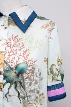 画像3: MILK / sea creaturesシャツワンピース  グリーン T-25-10-10-029-ML-OP-SA-ZT