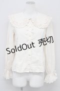 axes femme kawaii / 丸襟コットンブラウス  キナリ T-25-10-10-004-AX-BL-SA-ZT