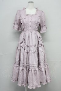 Chalmiere / フリルロングワンピース M ピンク T-25-10-10-031-LO-OP-SA-ZT122