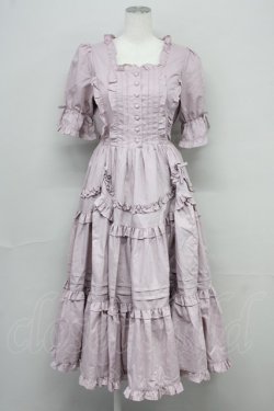 画像1: Chalmiere / フリルロングワンピース M ピンク T-25-10-10-031-LO-OP-SA-ZT