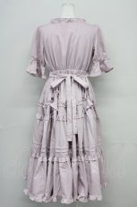 画像2: Chalmiere / フリルロングワンピース M ピンク T-25-10-10-031-LO-OP-SA-ZH (2)