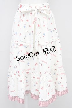 画像1: 【SALE】axes femme / ハローキティプリントスカート  キナリ T-25-10-10-036-AX-SK-SA-ZT122