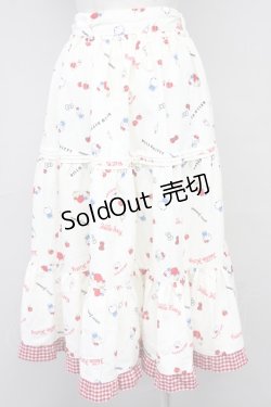 画像2: 【SALE】axes femme / ハローキティプリントスカート  キナリ T-25-10-10-036-AX-SK-SA-ZT122