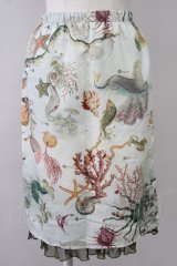 MILK / sea creaturesペチスカート  グリーン T-25-10-10-037-ML-SK-SA-ZT125