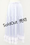 【SALE】Chalmiere / ロングフリルペチスカート M ラベンダー T-25-10-10-040-LO-SK-SA-ZT046