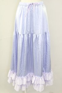Chalmiere / ロングフリルペチスカート  ラベンダー T-25-10-10-041-LO-SK-SA-ZT046