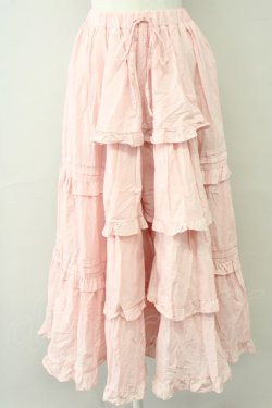 画像1: Chalmiere / クラシックコットンスカート  ピンク T-25-10-10-043-LO-SK-SA-ZT