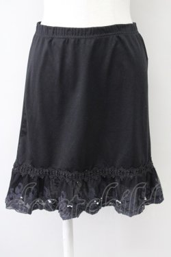 画像1: axes femme / オーガンジープチローズペチコート M ブラック T-25-10-10-045-AX-SK-SA-ZT