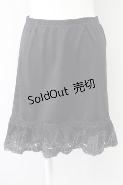 画像1: axes femme / オーガンジープチローズペチコート M ブラック T-25-10-10-045-AX-SK-SA-ZT048