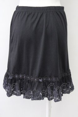 画像2: axes femme / オーガンジープチローズペチコート M ブラック T-25-10-10-045-AX-SK-SA-ZT