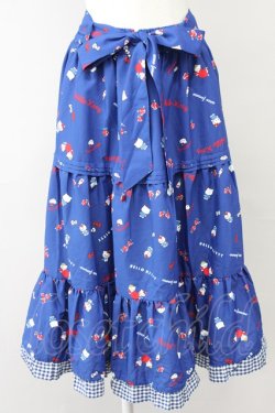 画像1: axes femme / ハローキティプリントスカート  ブルー T-25-10-10-048-AX-SK-SA-ZT