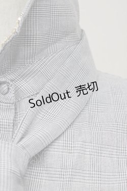 画像6: axes femme / チェック柄ネクタイ付きブラウス  グレー T-25-10-10-005-AX-BL-SA-ZT255