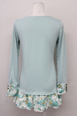 画像2: axes femme / 花柄ロングインナープルオーバー M ミント T-25-10-10-008-AX-TO-SA-ZT