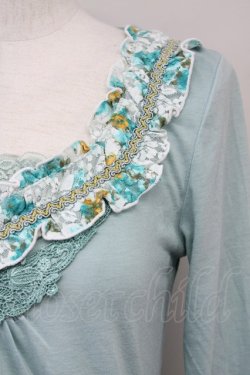 画像3: axes femme / 花柄ロングインナープルオーバー M ミント T-25-10-10-008-AX-TO-SA-ZT255