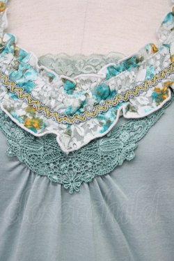 画像4: axes femme / 花柄ロングインナープルオーバー M ミント T-25-10-10-008-AX-TO-SA-ZT255