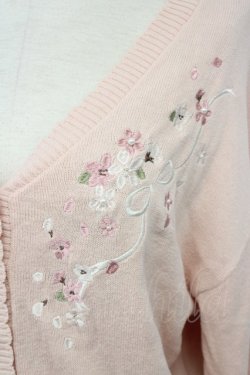 画像3: axes femme / SAKURA刺繍ショートカーディガン  ピンク T-25-10-10-010-AX-TO-SA-ZT