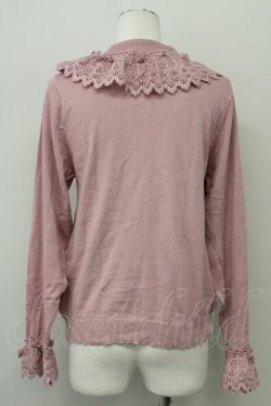 画像2: axes femme kawaii / レーシーフリルニットプル  ピンク T-25-10-10-011-AX-TO-SA-ZT