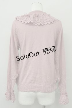 画像2: axes femme kawaii / レーシーフリルニットプル  ピンク T-25-10-10-011-AX-TO-SA-ZT255