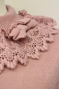 画像3: axes femme kawaii / レーシーフリルニットプル  ピンク T-25-10-10-011-AX-TO-SA-ZT