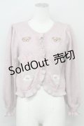 axes femme kawaii / Rosy Bearニットカーデ M ピンク T-25-10-10-012-AX-TO-SA-ZT