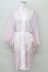 axes femme kawaii / 桜柄シアー着物風羽織 M ピンク T-25-10-10-013-AX-TO-SA-ZT215